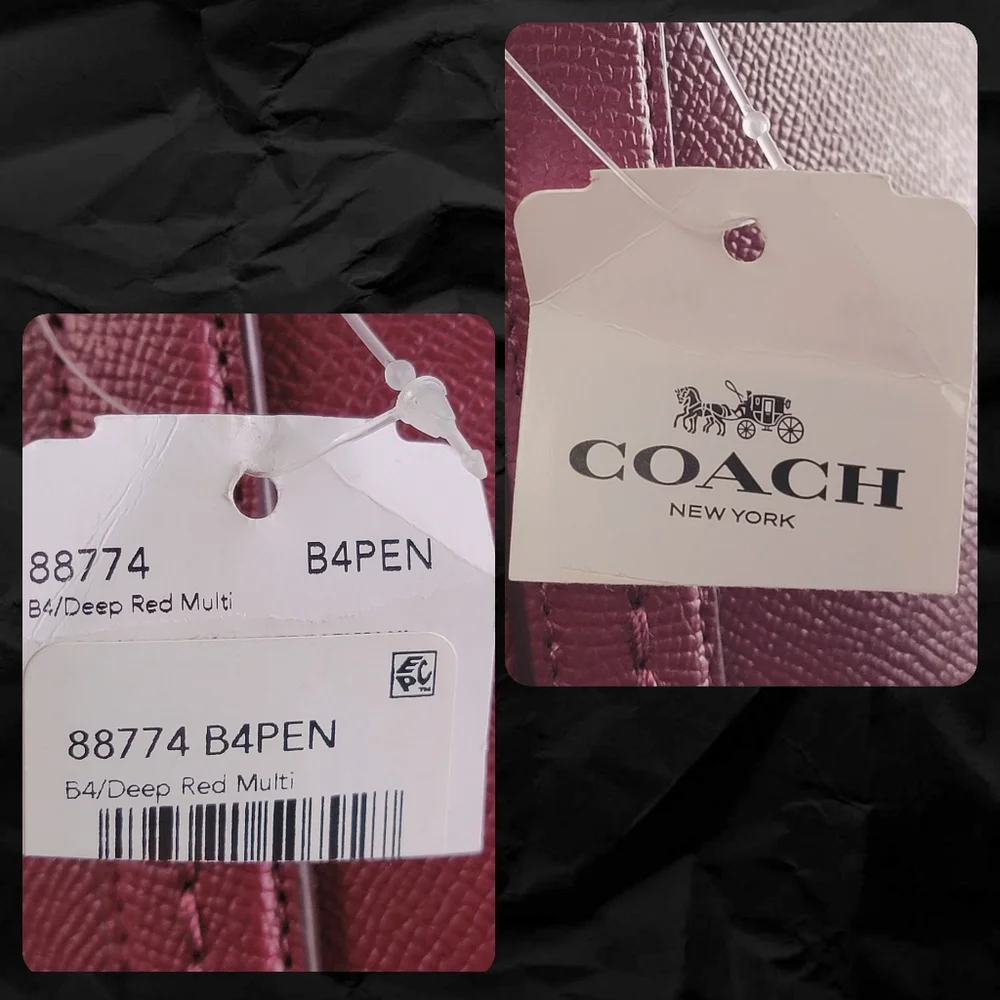 Coach 88774 Rexy Carriage Highline Red Leather Tote Bag NWT